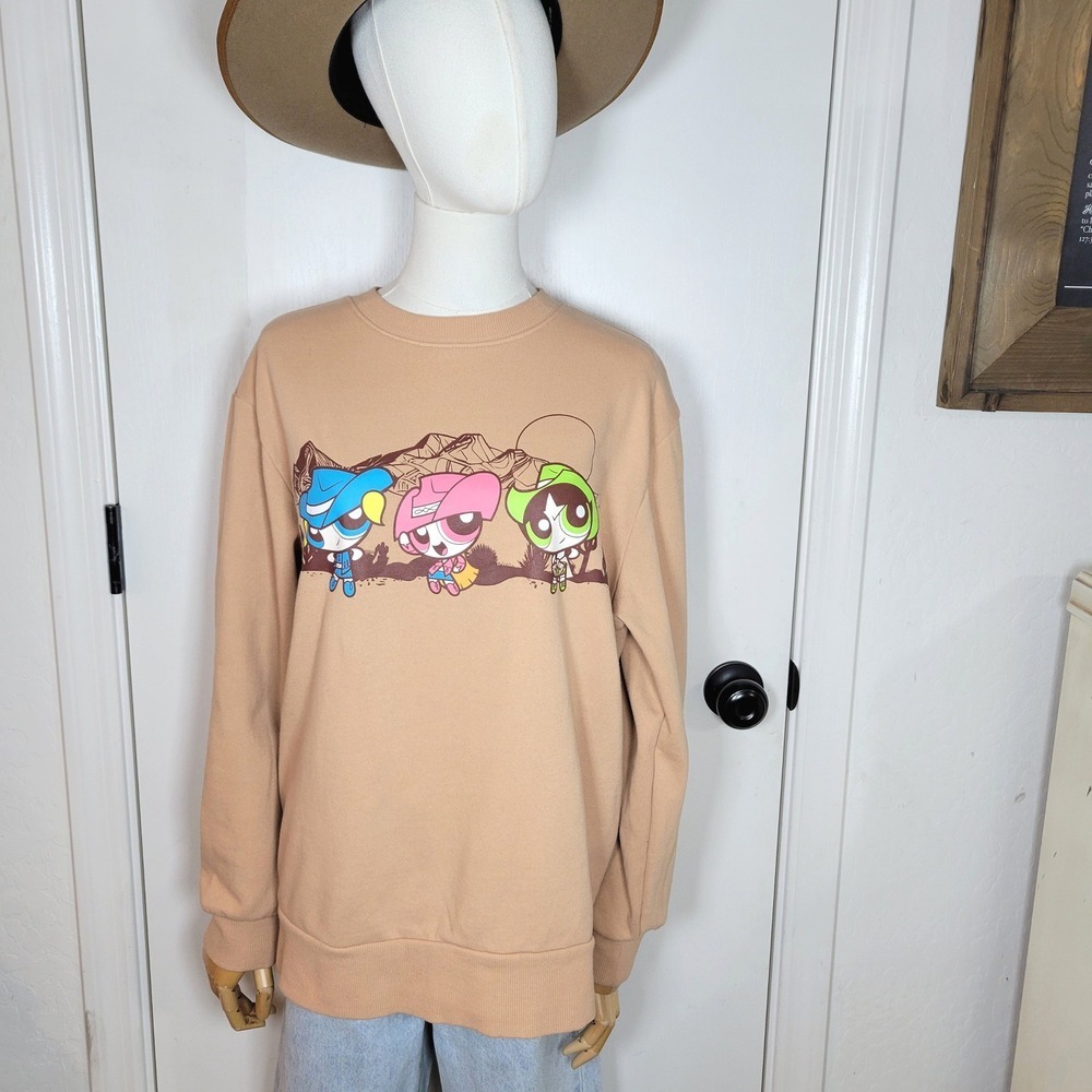 Powerpuff Girls Western Oversized Sweater Size Small Cartoon Network